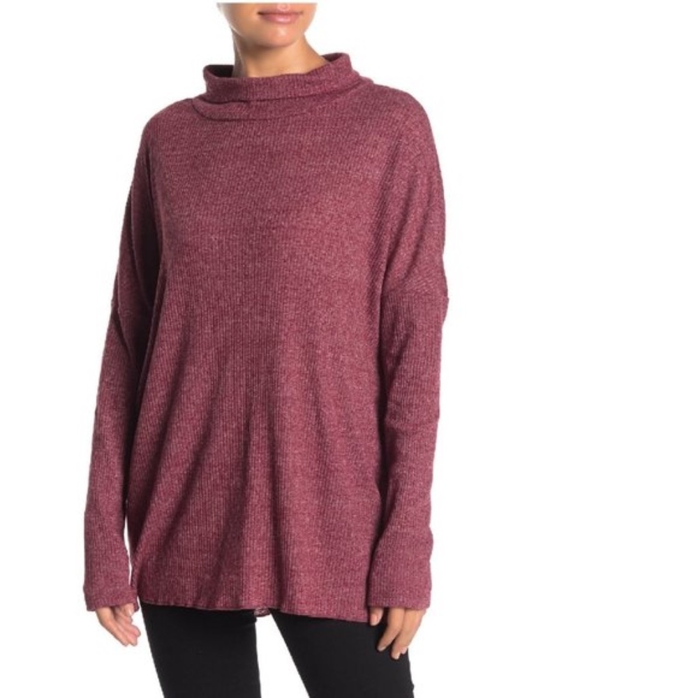 Abound Long Sleeve Ribbed Knit Tunic